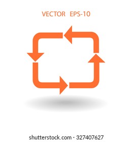 Flat icon of cyclic