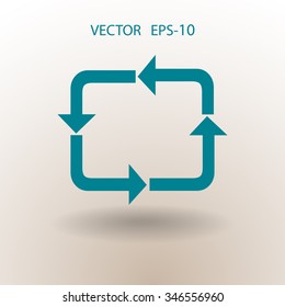 Flat icon of cyclic