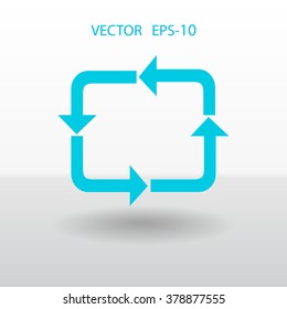 Flat icon of cyclic