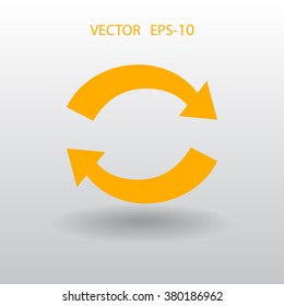 Flat icon of cyclic