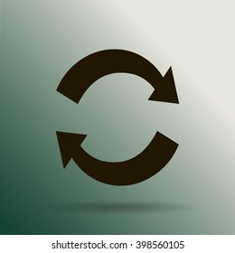 Flat icon of cyclic