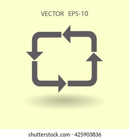 Flat icon of cyclic