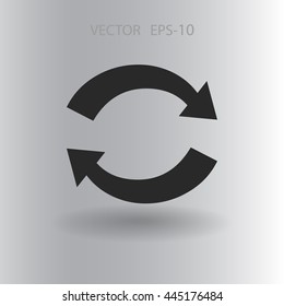 Flat icon of cyclic