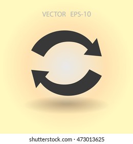 Flat icon of cyclic