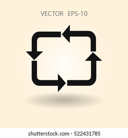 Flat icon of cyclic