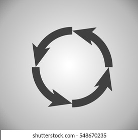 Flat icon of cyclic