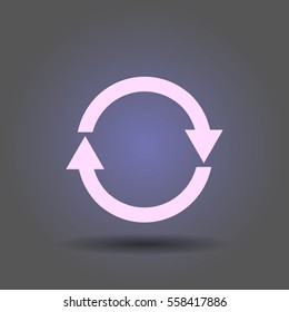 Flat icon of cyclic