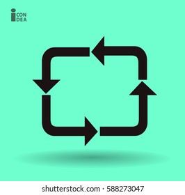Flat icon of cyclic
