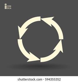Flat icon of cyclic