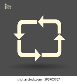Flat icon of cyclic