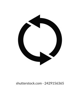 Flat icon of cyclic rotation, recycling recurrence, renewal.