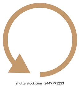 Icono plano de rotación cíclica, recurrencia de reciclaje, Renovación.