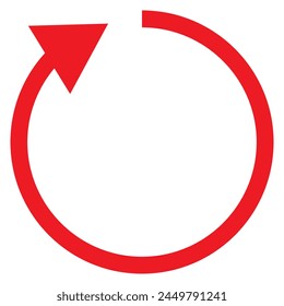 Flat icon of cyclic rotation, recycling recurrence, renewal.