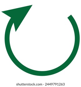 Flat icon of cyclic rotation, recycling recurrence, renewal.