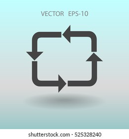 Flat icon of cyclic. vector illustration