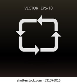 Flat icon of cyclic. vector illustration