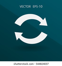 Flat icon of cyclic. vector illustration