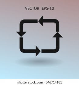 Flat icon of cyclic. vector illustration