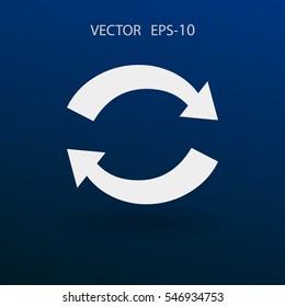 Flat icon of cyclic. vector illustration