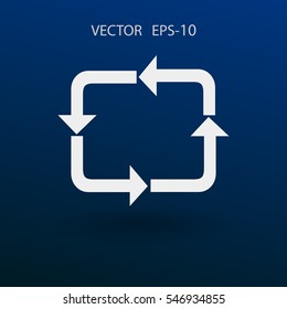 Flat icon of cyclic. vector illustration