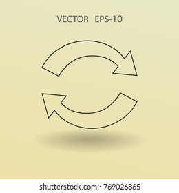 Flat icon of cyclic. vector illustration