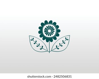 flat icon of daisy flower. Flower plant icons. Floral Vector.