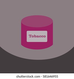 Flat icon with dark shadow Tobacco for shisha in Arabic style