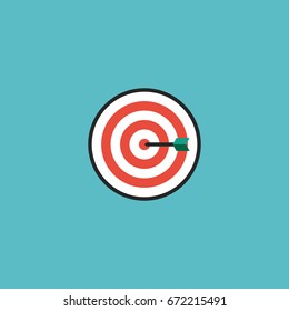 Flat Icon Darts Element. Vector Illustration Of Flat Icon Arrow  Isolated On Clean Background. Can Be Used As Darts, Arrow And Game Symbols.