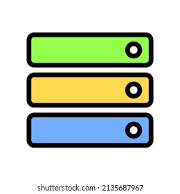 flat icon data analysis, database