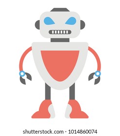 
Flat icon defense robot, military robot
