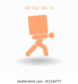 Flat icon of delivery