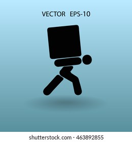 Flat icon of delivery