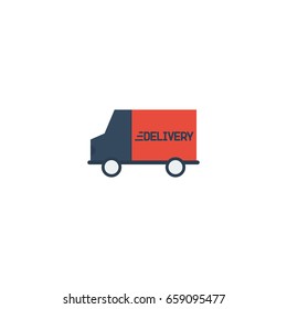 Flat Icon Delivery Element. Vector Illustration Of Flat Icon Bus  Isolated On Clean Background. Can Be Used As Bus, Truck And Delivery Symbols.