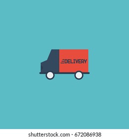 Flat Icon Delivery Element. Vector Illustration Of Flat Icon Bus  Isolated On Clean Background. Can Be Used As Bus, Truck And Delivery Symbols.