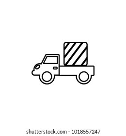 Flat icon. Delivery of purchases.