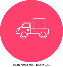 Flat icon. Delivery of purchases.