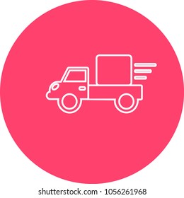 Flat icon. Delivery of purchases.