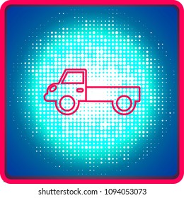 Flat icon. Delivery of purchases.