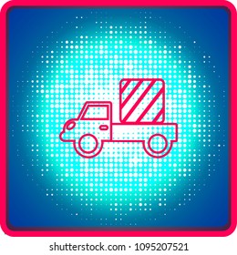 Flat icon. Delivery of purchases.