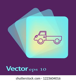 Flat icon. Delivery of purchases.