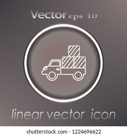 Flat icon. Delivery of purchases.