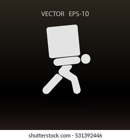 Icono plano de entrega. ilustración vectorial