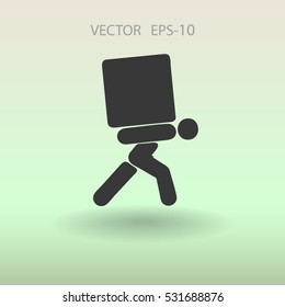 Flat icon of delivery. vector illustration