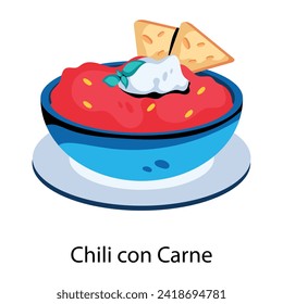 Here’s a flat icon depicting chili con carne