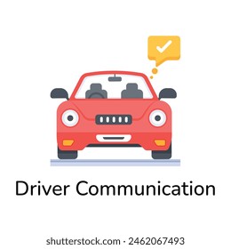 Here’s a flat icon depicting driver communication 