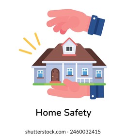 Here’s a flat icon depicting home safety 