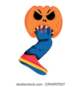 Aquí hay un icono plano que representa la picadura de calabaza 