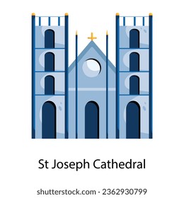 Here’s a flat icon depicting st joseph cathedral 