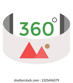 Flat icon design of 3d panorama 