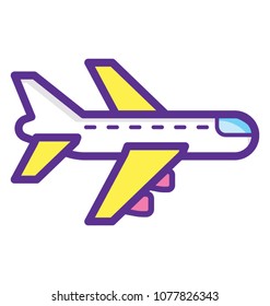 
Flat icon design of an airplane
